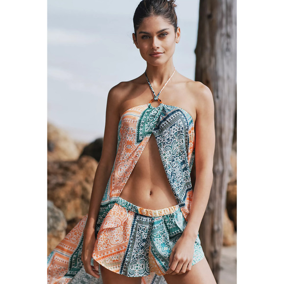 Anthropologie Split Halter Top and Short Set - New Medium - Picture 5 of 6